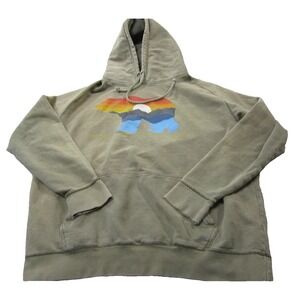 Lane Seven Hoodie Mens XL Green Big Sky Country MT Bear Graphic Pullover Fleece
